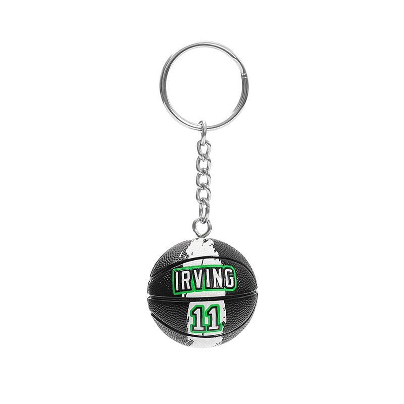 Basketball Pattern Plastic Keychain, Stylish And Durable Keychain Accessory