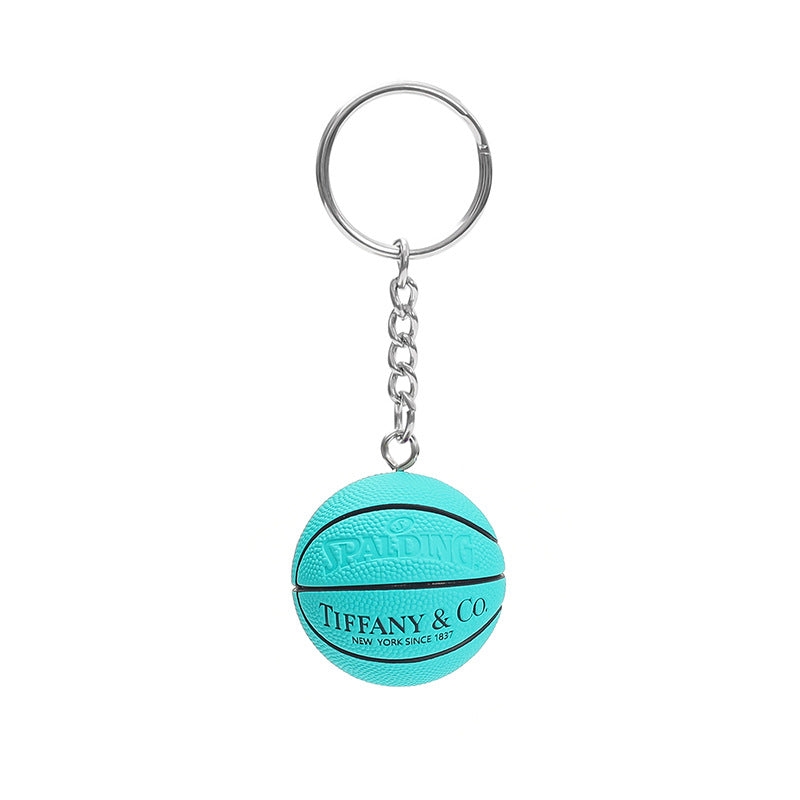 Basketball Pattern Plastic Keychain, Stylish And Durable Keychain Accessory