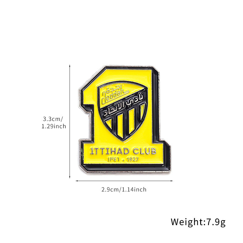 Alloy Brooch Badge Jewelry Accessory Featuring Durable Metal Material