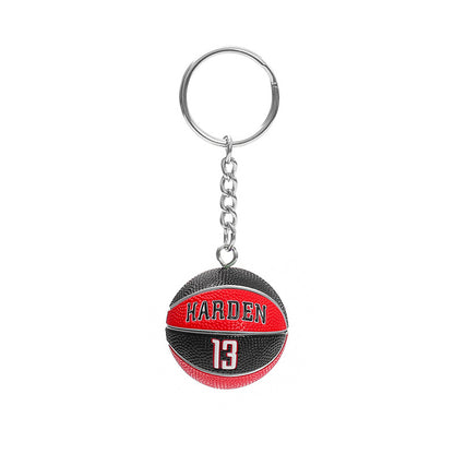 Basketball Pattern Plastic Keychain, Stylish And Durable Keychain Accessory