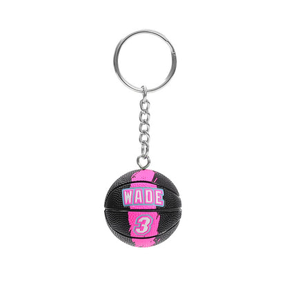 Basketball Pattern Plastic Keychain, Stylish And Durable Keychain Accessory