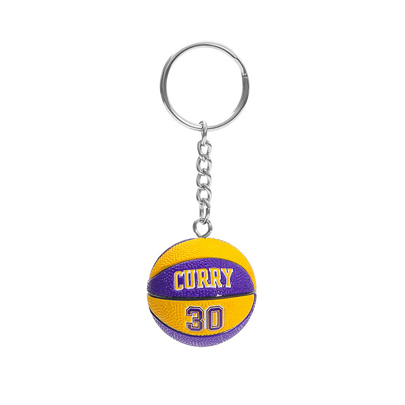 Basketball Pattern Plastic Keychain, Stylish And Durable Keychain Accessory