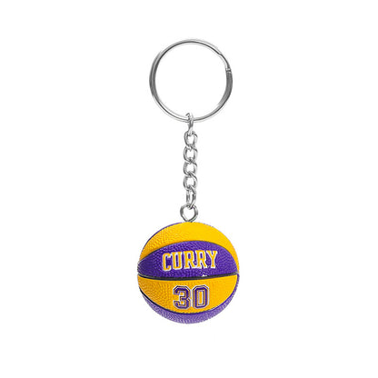 Basketball Pattern Plastic Keychain, Stylish And Durable Keychain Accessory