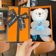 Hug Fish Little Koala - Blue + Double Rope + Orange Gift Box