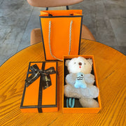 Holding Fish Little Koala - Blue + Double Rope + Orange Gift Box + Gift Bag