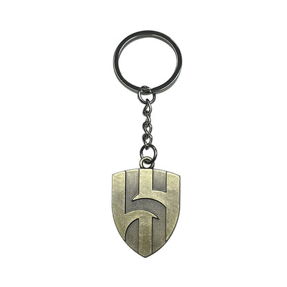 Geometric Bronze Keychain