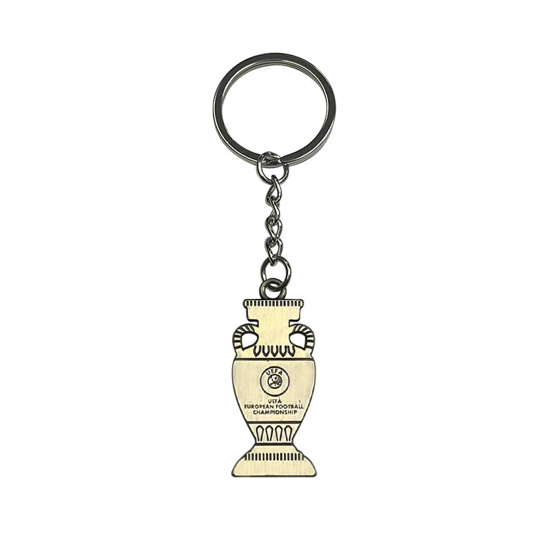 Geometric Bronze Keychain