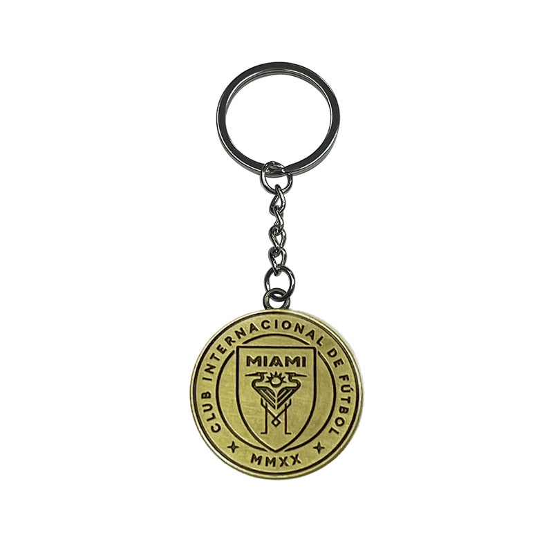 Geometric Bronze Keychain