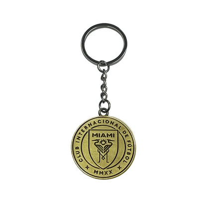 Geometric Bronze Keychain