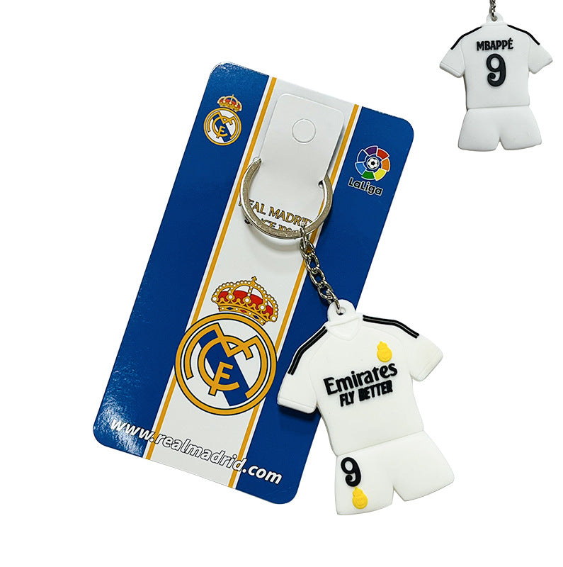 JINGBO PVC Soft Rubber Football Fan Keychain Featuring Portugal Ronaldo Design, 6.5x5.2cm, Customizable Logo, Made In Guangdong