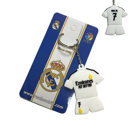 JINGBO PVC Soft Rubber Football Fan Keychain Featuring Portugal Ronaldo Design, 6.5x5.2cm, Customizable Logo, Made In Guangdong