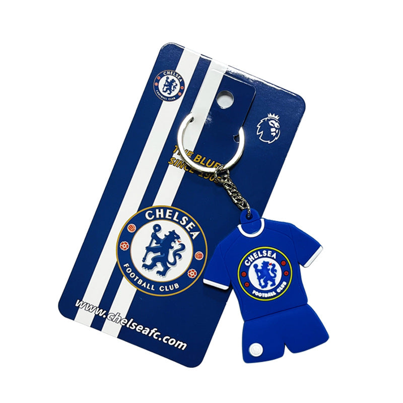 JINGBO PVC Soft Rubber Football Fan Keychain Featuring Portugal Ronaldo Design, 6.5x5.2cm, Customizable Logo, Made In Guangdong