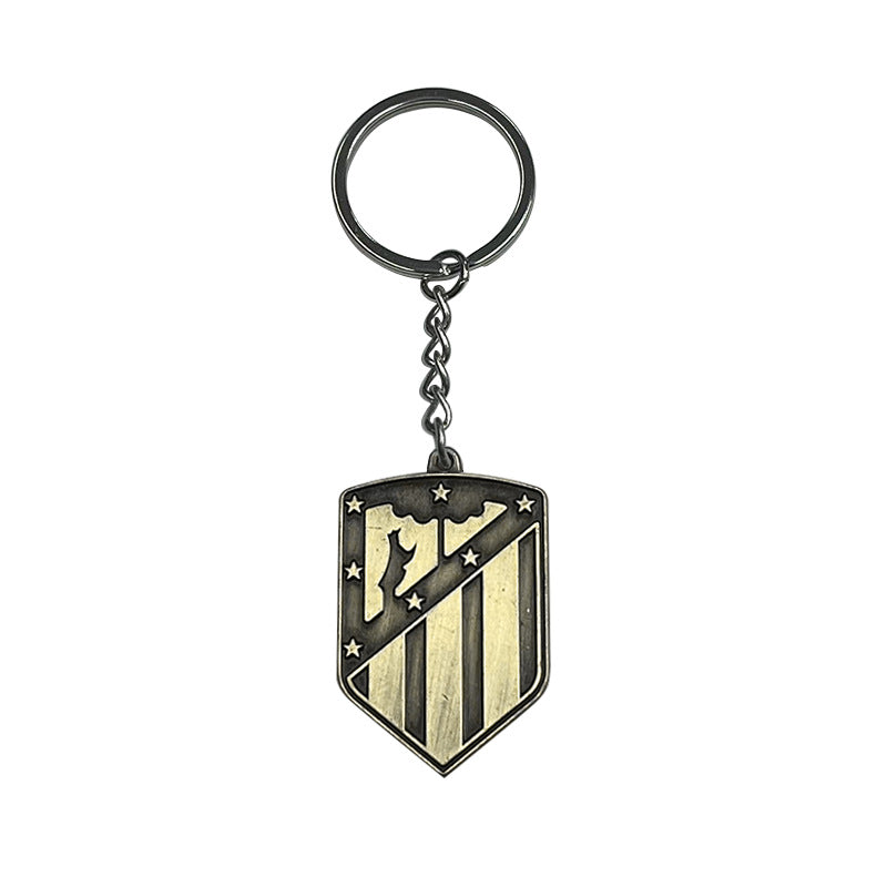 Geometric Bronze Keychain