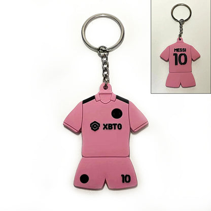 JINGBO PVC Soft Rubber Football Fan Keychain Featuring Portugal Ronaldo Design, 6.5x5.2cm, Customizable Logo, Made In Guangdong