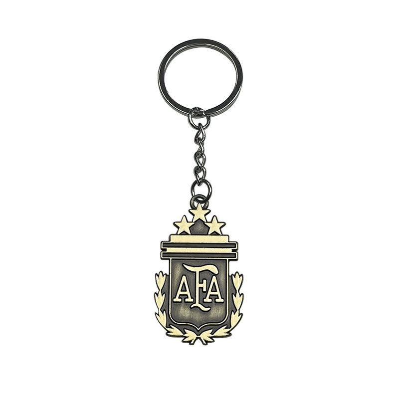 Geometric Bronze Keychain