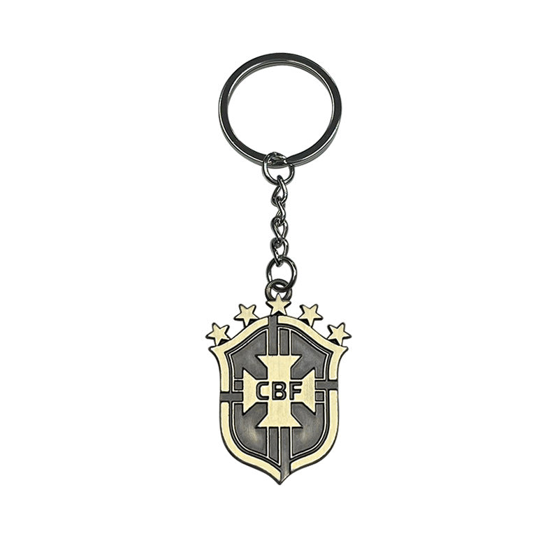 Geometric Bronze Keychain