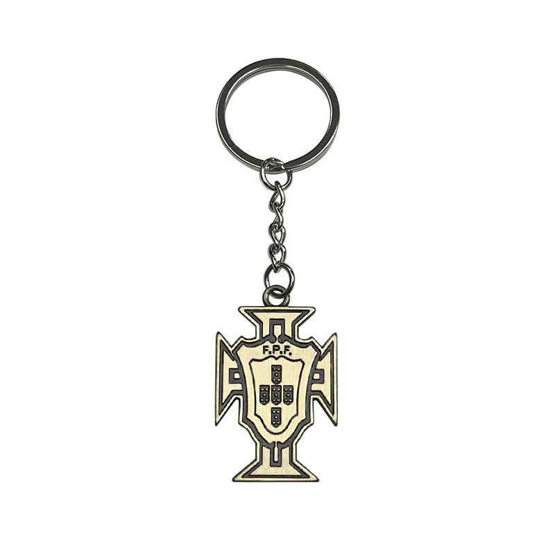 Geometric Bronze Keychain