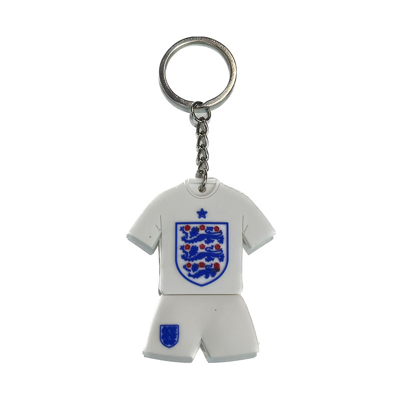 JINGBO PVC Soft Rubber Football Fan Keychain Featuring Portugal Ronaldo Design, 6.5x5.2cm, Customizable Logo, Made In Guangdong