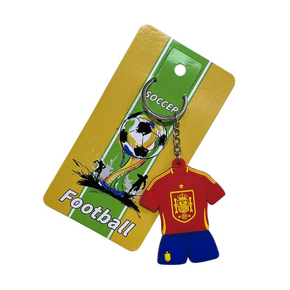 JINGBO PVC Soft Rubber Football Fan Keychain Featuring Portugal Ronaldo Design, 6.5x5.2cm, Customizable Logo, Made In Guangdong