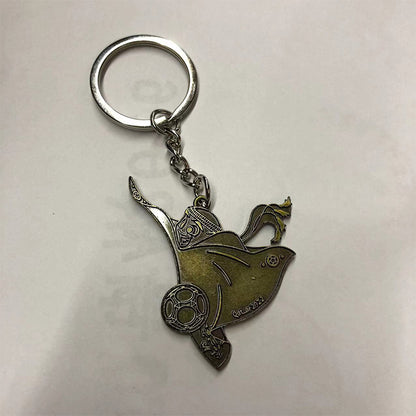 Geometric Bronze Keychain