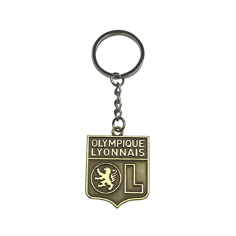 Geometric Bronze Keychain