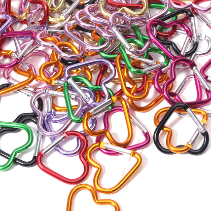 Heart Shape Climbing Carabiner Made Of Durable Aluminum Alloy For Outdoor And Hiking Activities