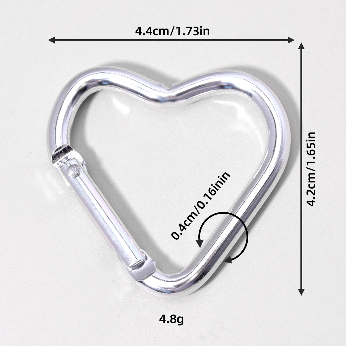 Heart Shape Climbing Carabiner Made Of Durable Aluminum Alloy For Outdoor And Hiking Activities