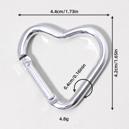 Heart Shape Climbing Carabiner Made Of Durable Aluminum Alloy For Outdoor And Hiking Activities