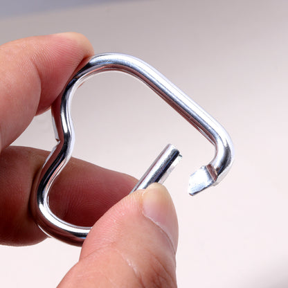 Heart Shape Climbing Carabiner Made Of Durable Aluminum Alloy For Outdoor And Hiking Activities