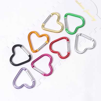 Heart Shape Climbing Carabiner Made Of Durable Aluminum Alloy For Outdoor And Hiking Activities