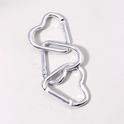 Heart Shape Climbing Carabiner Made Of Durable Aluminum Alloy For Outdoor And Hiking Activities