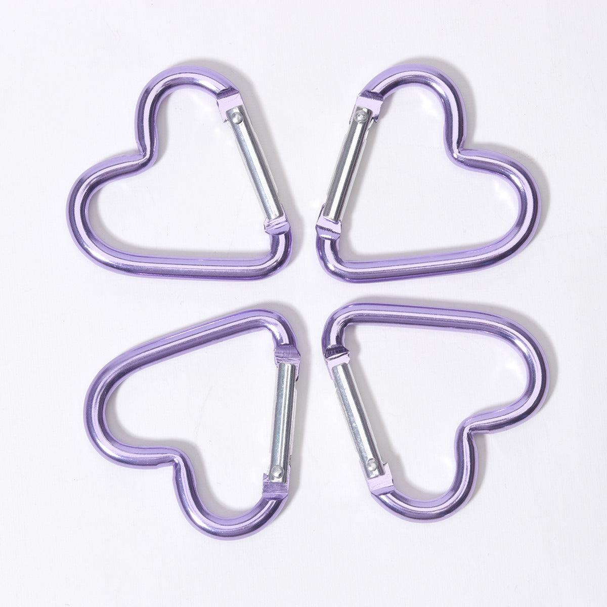 Heart Shape Climbing Carabiner Made Of Durable Aluminum Alloy For Outdoor And Hiking Activities