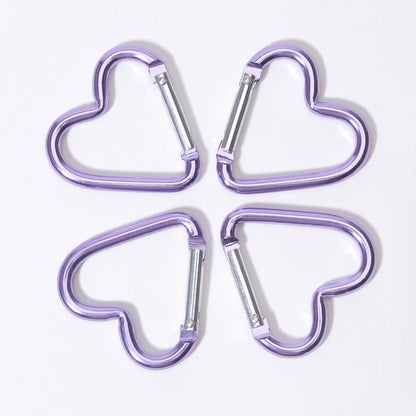 Heart Shape Climbing Carabiner Made Of Durable Aluminum Alloy For Outdoor And Hiking Activities