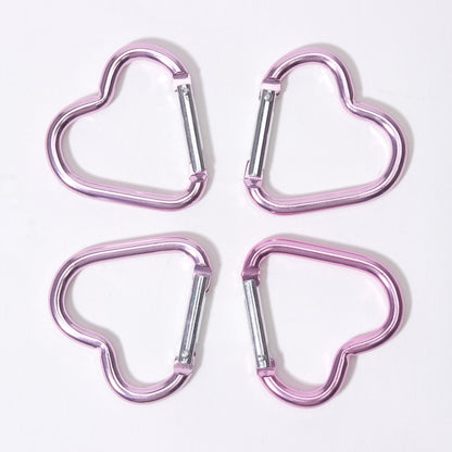 Heart Shape Climbing Carabiner Made Of Durable Aluminum Alloy For Outdoor And Hiking Activities