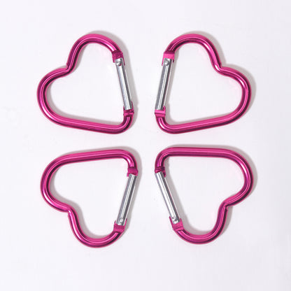 Heart Shape Climbing Carabiner Made Of Durable Aluminum Alloy For Outdoor And Hiking Activities