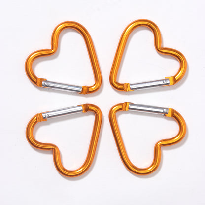 Heart Shape Climbing Carabiner Made Of Durable Aluminum Alloy For Outdoor And Hiking Activities