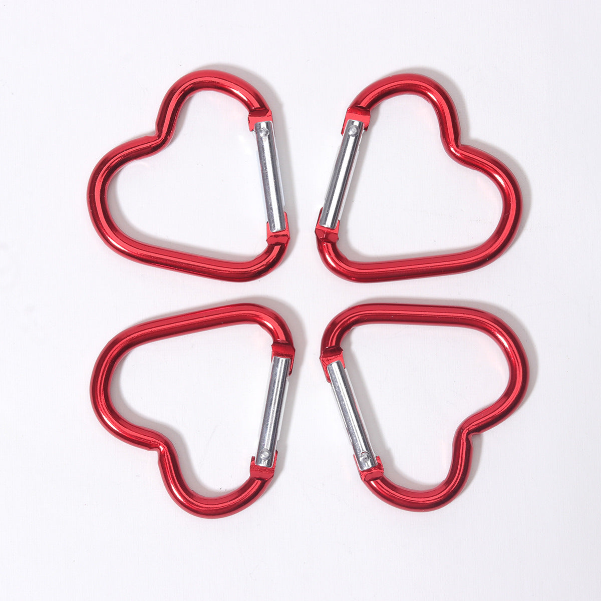 Heart Shape Climbing Carabiner Made Of Durable Aluminum Alloy For Outdoor And Hiking Activities