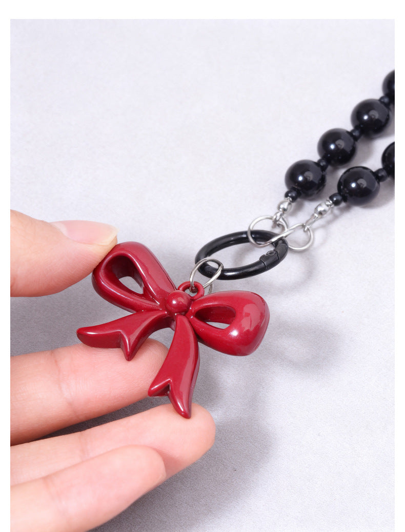 Heart Shape Acrylic Mobile Phone Chain In Multicolor, Stylish Bag Pendant Accessory