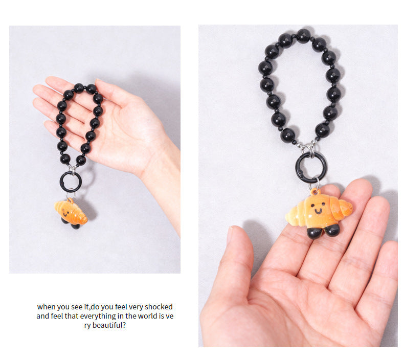 Heart Shape Acrylic Mobile Phone Chain In Multicolor, Stylish Bag Pendant Accessory