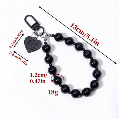Heart Shape Acrylic Mobile Phone Chain In Multicolor, Stylish Bag Pendant Accessory