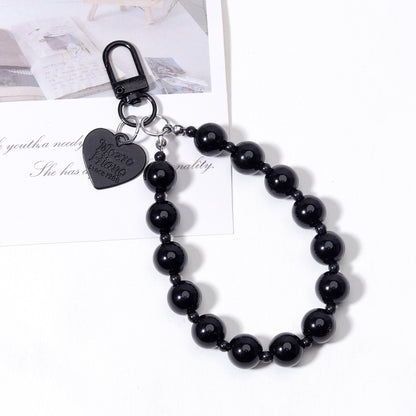 Heart Shape Acrylic Mobile Phone Chain In Multicolor, Stylish Bag Pendant Accessory