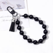 6#Black Door Buckle + Beads + Tassels