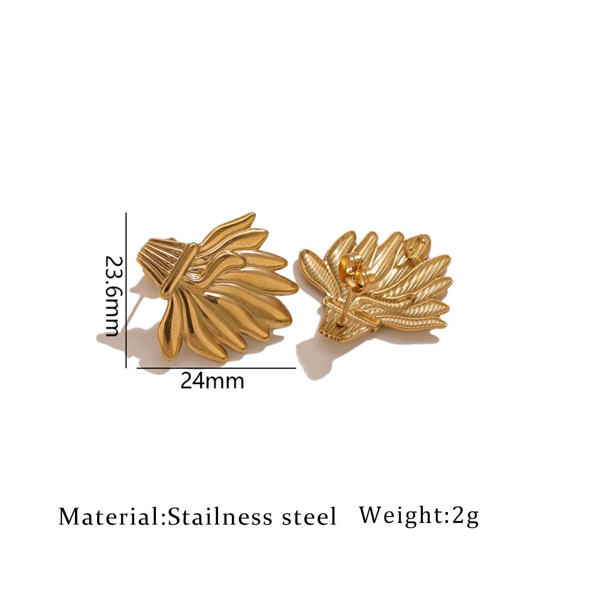 Love Charms Round Earrings In Gold Featuring Durable 304 Stainless Steel For Everyday Wear