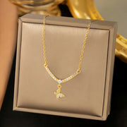【9221】Smiling Butterfly Necklace【 Gold 】