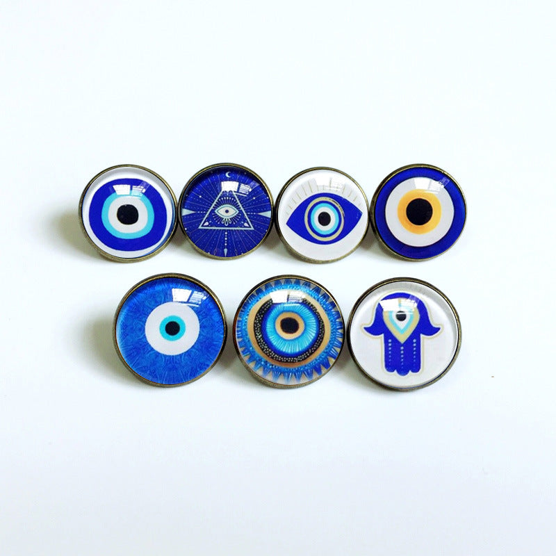 Devil's Eye Pin Brooch In Copper Featuring Unique Design For Stylish Accessories