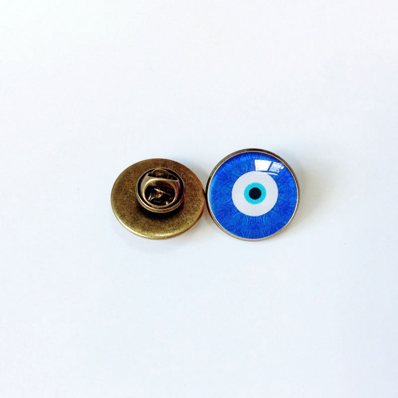Devil's Eye Pin Brooch In Copper Featuring Unique Design For Stylish Accessories