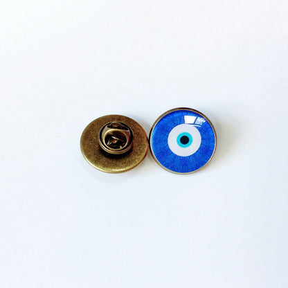 Devil's Eye Pin Brooch In Copper Featuring Unique Design For Stylish Accessories