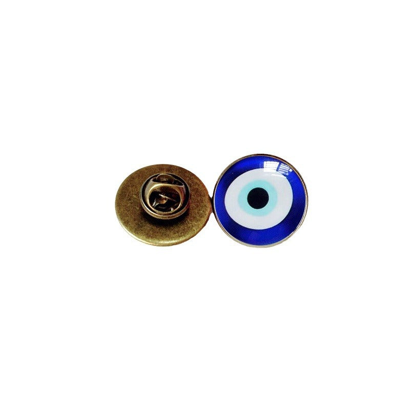 Devil's Eye Pin Brooch In Copper Featuring Unique Design For Stylish Accessories
