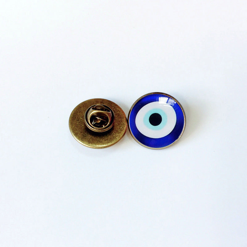 Devil's Eye Pin Brooch In Copper Featuring Unique Design For Stylish Accessories