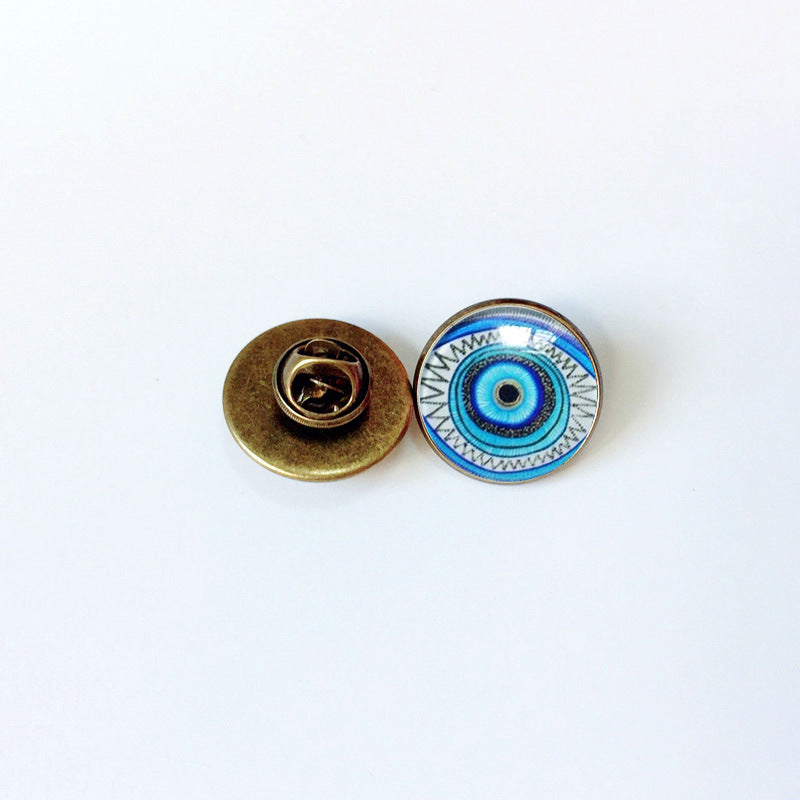Devil's Eye Pin Brooch In Copper Featuring Unique Design For Stylish Accessories